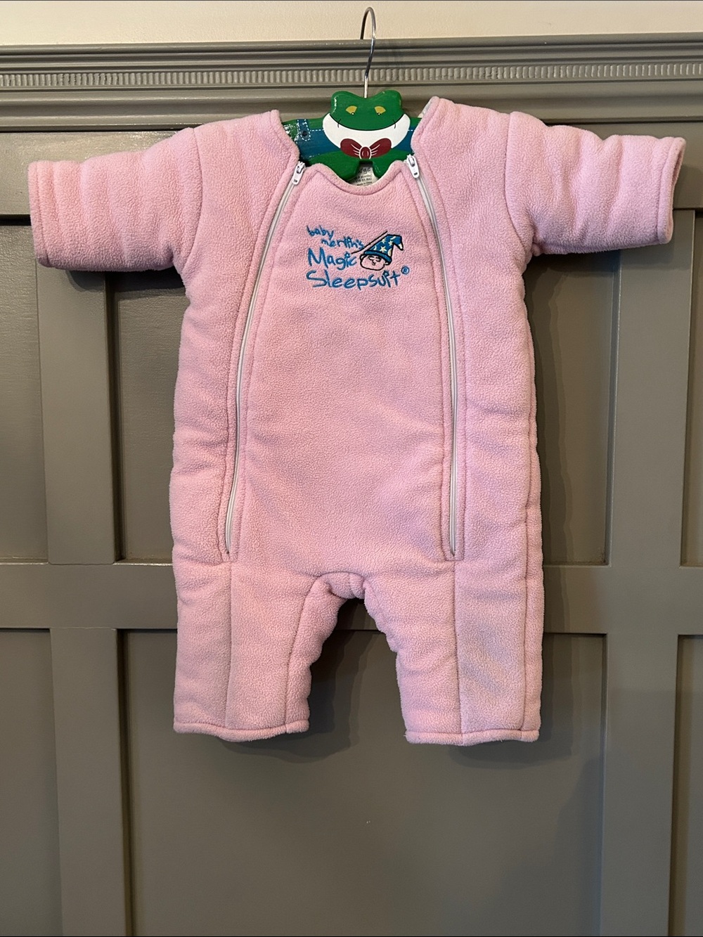 Baby Merlin's Magic Sleepsuit Pink Microfleece Size Large 6-9 Months